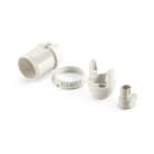 ALPHA ELETTRONICA - Portalampada bianco E14 con ghiera 23-9-136B