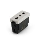 ALPHA ELETTRONICA - Presa bipasso 2 Poli 10/16 A+T, 250V - Serie Astra