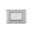 ALPHA ELETTRONICA - Placca stagna 3 moduli IP55 - Serie Astra