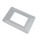 ALPHA ELETTRONICA - Placca 3 moduli grigio silver - Serie Be-Bop