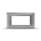 ALPHA ELETTRONICA - Placca 4 moduli grigio silver - Serie Be-Bop
