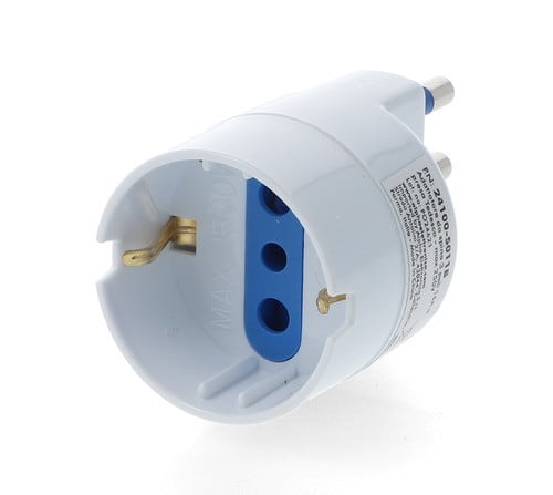 ALPHA ELETTRONICA - Adattatore da spina 3 poli 16A a presa tedesca