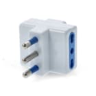 ALPHA ELETTRONICA - Adattatore da spina 3 poli 16A a 3 prese bipasso