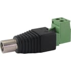 ALPHA ELETTRONICA - Adattatore da presa DC ø5,5-2,1mm a morsetto 90° 28-09/1