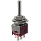 ALPHA ELETTRONICA - Interruttore deviatore Subminiatura - 2P - DPCO - ON/OFF/ON - 1.5A@250V - 6 term. a saldare