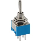 ALPHA ELETTRONICA - Interruttore deviatore Miniatura - 2P - DPCO - ON/OFF/ON - 3A@250V - 6 term. cs