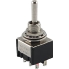 ALPHA ELETTRONICA - Interruttore deviatore Miniatura - 2P - DPCO - (ON)/OFF/(ON) - 3A@250V - 6 term. a saldare