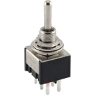 ALPHA ELETTRONICA - Interruttore deviatore Miniatura - 2P - DPCO - (ON)/OFF/ON - 3A@250V - 6 term. cs