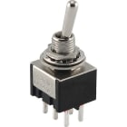 ALPHA ELETTRONICA - Interruttore deviatore Miniatura - 2P - DPCO - (ON)/ON - 3A@250V - 6 term. cs