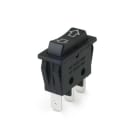 ALPHA ELETTRONICA - Deviatore - Nero - 1P - SPCO - (ON)/OFF/(ON) - 15A@250V - 3 term. faston 4,8