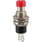 ALPHA ELETTRONICA - Pulsante - Rosso - 1P - SPST - (OFF)/ON - N.C. - 1A@250Vac - 2 term. a saldare