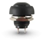 ALPHA ELETTRONICA - Pulsante normalmente aperto 1P - 1A-250V - off/(on) - Terminali a saldare - colore nero 330-013