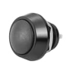 ALPHA ELETTRONICA - Pulsante - Nero - 1P - SPST - OFF/(ON) - N.A. - 2A@250Vac - 2 term. a saldare