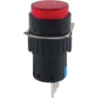 ALPHA ELETTRONICA - Pulsante - Rosso - 1P - SPDT - (ON)/ON - 3A@250Vac - 3 term. a saldare