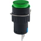 ALPHA ELETTRONICA - Pulsante - Verde - 1P - SPDT - (ON)/ON - 3A@250Vac - 3 term. a saldare