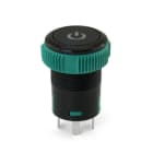 ALPHA ELETTRONICA - Pulsante bistabile luminoso - Nero - 1P - SPDT - ON/OFF - 3 term. faston 4,8