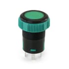 ALPHA ELETTRONICA - Pulsante bistabile luminoso - Verde - 1P - SPST - ON/OFF - 3 term. faston 4,8