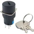 ALPHA ELETTRONICA - Deviatore a chiave 2P - ø16mm - 3A 250V - on/on - Terminali a saldare