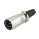 ALPHA ELETTRONICA - Spina XLR con manicotto serracavo in gomma - 4 poli 40-64