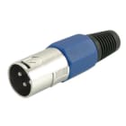 ALPHA ELETTRONICA - Spina XLR 3 poli - Blu