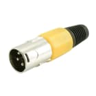 ALPHA ELETTRONICA - Spina XLR 3 poli - Gialla