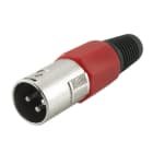 ALPHA ELETTRONICA - Spina XLR 3 poli - Rossa