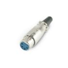 ALPHA ELETTRONICA - Presa XLR con serracavo in gomma - 4 poli 40-74