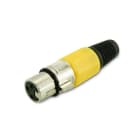ALPHA ELETTRONICA - Presa XLR con serracavo per il bloccaggio cavo - Gialla