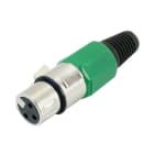 ALPHA ELETTRONICA - Presa XLR con serracavo per il bloccaggio cavo - Verde