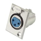 ALPHA ELETTRONICA - Presa XLR da pannello con fermo di bloccaggio - 3 poli - Grigio 40-80