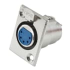 ALPHA ELETTRONICA - Presa XLR da pannello con fermo di bloccaggio - 5 poli - Grigio