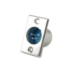 ALPHA ELETTRONICA - Spina XLR da pannello - 4 poli - Grigio