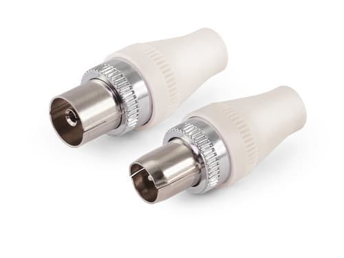 ALPHA ELETTRONICA - Kit Spina e Presa schermate TV ø9,5mm (53-2 e 54-6)