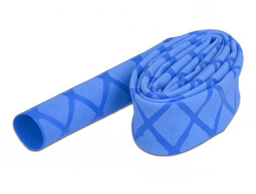 ALPHA ELETTRONICA - Guaina termorestringente antiscivolo - Restringimento 2:1 - ø15mm - Blu - 1m