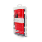 ALPHA ELETTRONICA - Kit guaine termorestringenti basso profilo - Poliolefina - Restringimento 2:1 - 100 spezzoni da 95mm - nere