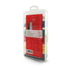 ALPHA ELETTRONICA - Kit guaine termorestringenti basso profilo - Poliolefina - Restringimento 2:1 - 100 spezzoni da 95mm - vari colori