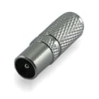 ALPHA ELETTRONICA - Spina coassiale per TV Ø9,5mm - ad avvitare - TWIST ON adatta per cavo ø6,8mm completamente schermata