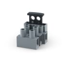 ALPHA ELETTRONICA - Morsetto passante 0,5-2,5mm² - 22-14AWG - 3P con porta fusibile 5x20mm