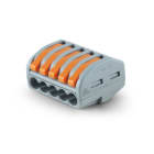 ALPHA ELETTRONICA - Connettore rapido serrafilo - singolo polo - 5 morsetti - per cavo 2,5mm² max 542-65