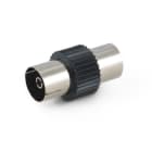 ALPHA ELETTRONICA - Adattatore coassiale da presa Ø9,5mm a presa Ø9,5mm - Nero