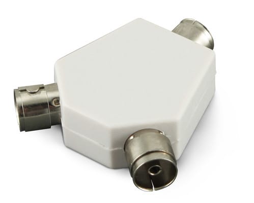ALPHA ELETTRONICA - Adattatore da presa TV Ø9,5mm a 2 prese TV Ø9,5m