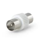 ALPHA ELETTRONICA - Raccordo coassiale da spina Ø9,5mm a spina Ø9,5mm - Bianco