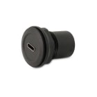 ALPHA ELETTRONICA - Presa passante da pannello USB 3.1 Tipo C - Presa USB 3.1 Tipo C - ø22mm - Nero