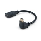 ALPHA ELETTRONICA - Adattatore da Spina HDMI® ad angolo orizzontale a Presa HDMI® - 20cm