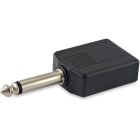 ALPHA ELETTRONICA - Adattatore da spina Jack Ø6,3mm Mono a 2 prese Jack Ø6,3mm Mono 70-322