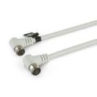 ALPHA ELETTRONICA - Cavo da spina F rapida a 90° a spina F rapida a 90° - Bianco - 2m