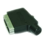 ALPHA ELETTRONICA - Adattatore da presa 6 DIN a spina scart 21 poli - con commutatore in/out