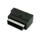 ALPHA ELETTRONICA - Adattatore con deviatore IN/OUT da spina scart 21 poli a 3 prese RCA + 1 presa S-VHS