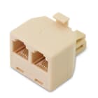 ALPHA ELETTRONICA - Adattatori telefonici modulari RJ12 / RJ25 6P6C da spina a doppia presa 94-391