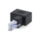ALPHA ELETTRONICA - Adattatore ad angolo da spina RJ45 a presa RJ45 - 90° pin esterno sopra